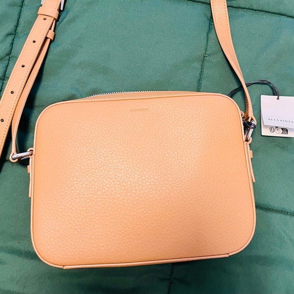 All Saints Tan Crossbody Camera Bag with Zipper Closure - Picture 4 of 6